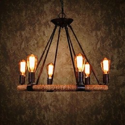 Lámpara colgante de metal con pintura vintage, estilo rústico, clásico, tradicional, estilo campestre, retro