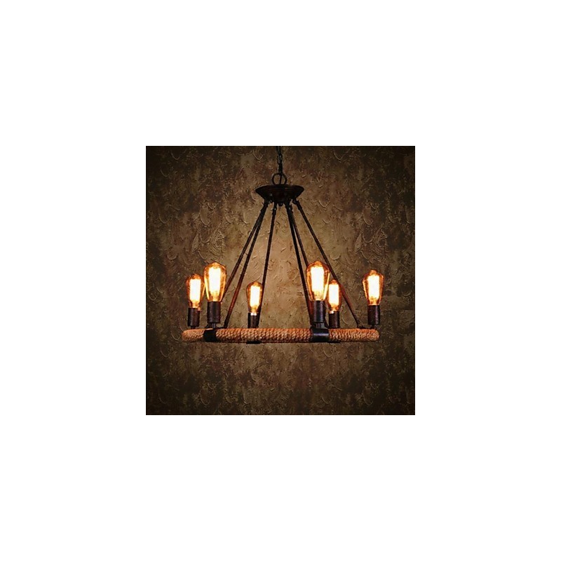 Lámpara colgante de metal con pintura vintage, estilo rústico, clásico, tradicional, estilo campestre, retro