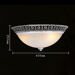 Lámpara de techo de color marrón oscuro con diseño de resina de vidrio tallado, estilo clásico europeo