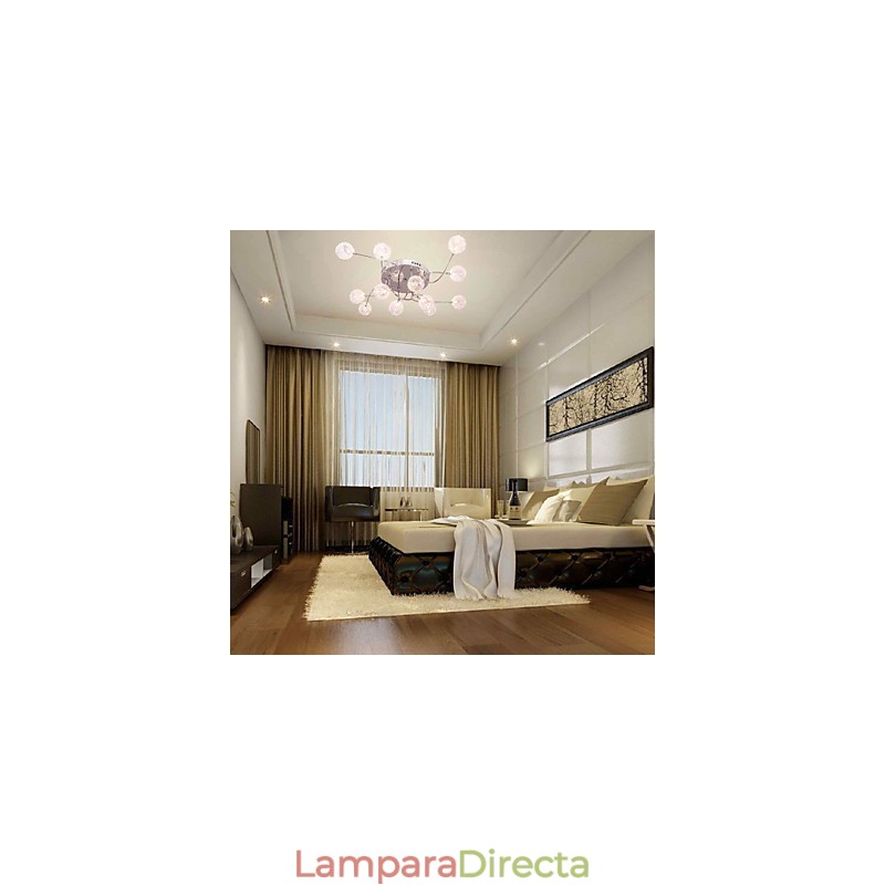 Lámpara empotrada de hierro G4 de 12 luces con pantallas de aluminio