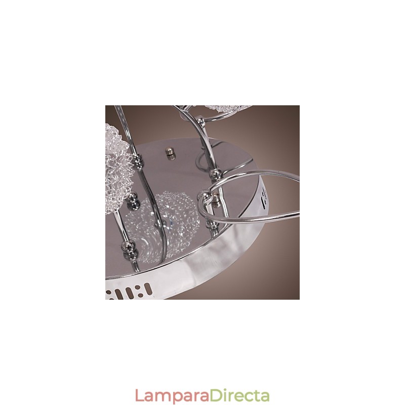 Lámpara empotrada de hierro G4 de 12 luces con pantallas de aluminio
