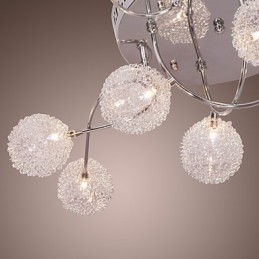 Lámpara empotrada de hierro G4 de 12 luces con pantallas de aluminio