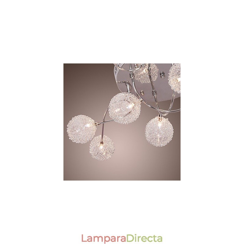 Lámpara empotrada de hierro G4 de 12 luces con pantallas de aluminio