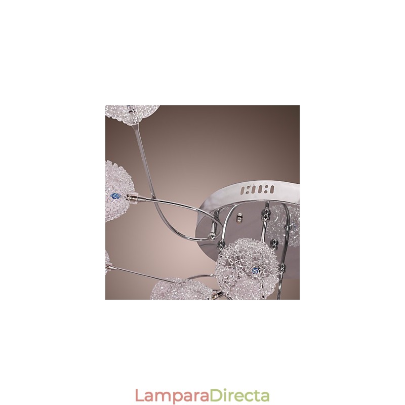 Lámpara empotrada de hierro G4 de 12 luces con pantallas de aluminio
