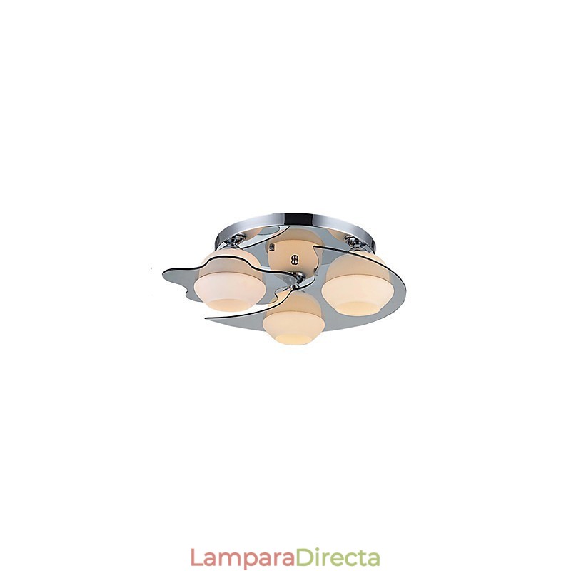 Lámpara de techo moderna empotrada de 3 luces de metal contemporáneo