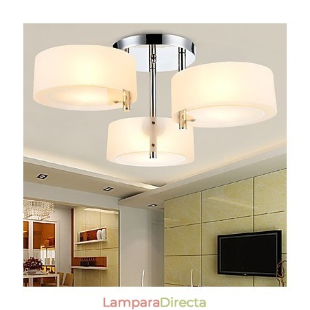 Lámpara de techo moderna contemporánea de 3 luces de metal con montaje empotrado Lámpara de techo moderna contemporánea de 3 luces de metal con montaje empotrado