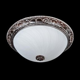 Lámpara de techo de cristal, resina, talla plateada, estilo retro europeo clásico.