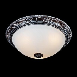 Lámpara de techo de cristal, resina, talla plateada, estilo retro europeo clásico.