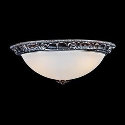 Lámpara de techo de cristal, resina, talla plateada, estilo retro europeo clásico.