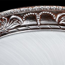 Lámpara de techo de cristal, resina, talla plateada, estilo retro europeo clásico.