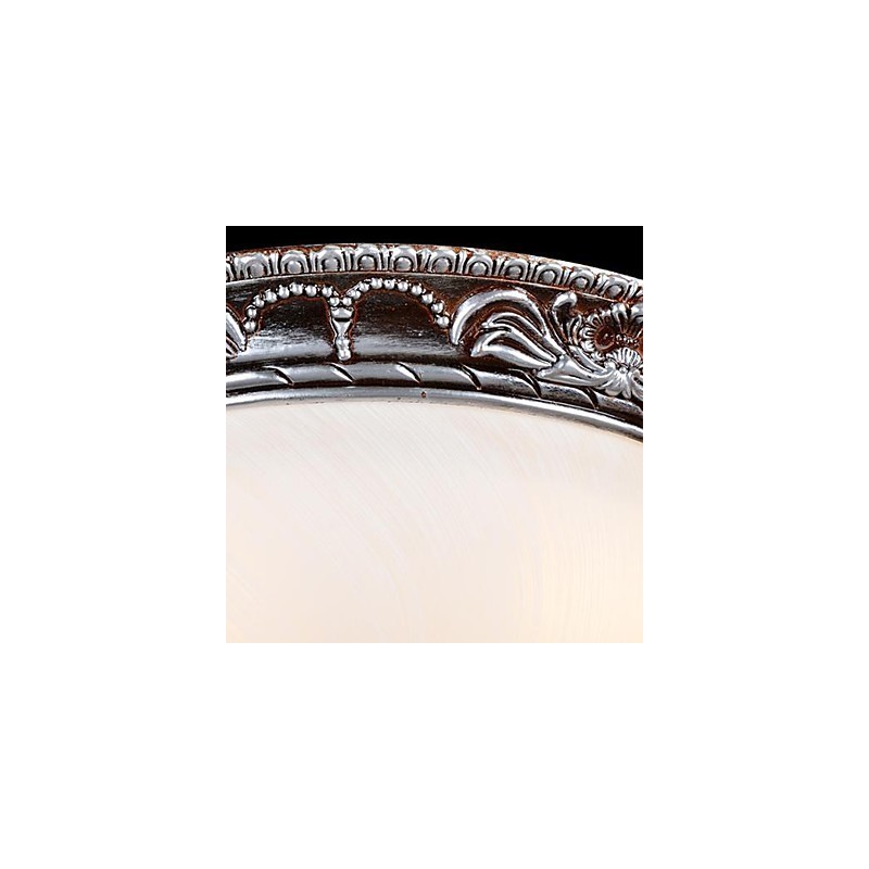 Lámpara de techo de cristal, resina, talla plateada, estilo retro europeo clásico.