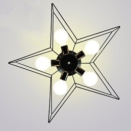 Lámpara de techo moderna personalizada con iluminación de estrella de cinco puntas para vivienda infantil