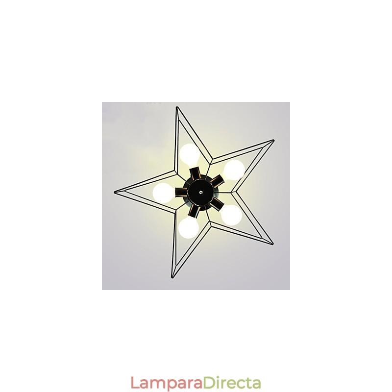Lámpara de techo moderna personalizada con iluminación de estrella de cinco puntas para vivienda infantil