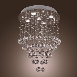 Lámpara de araña de cristal con diseño de 5 luces (cristal K9)