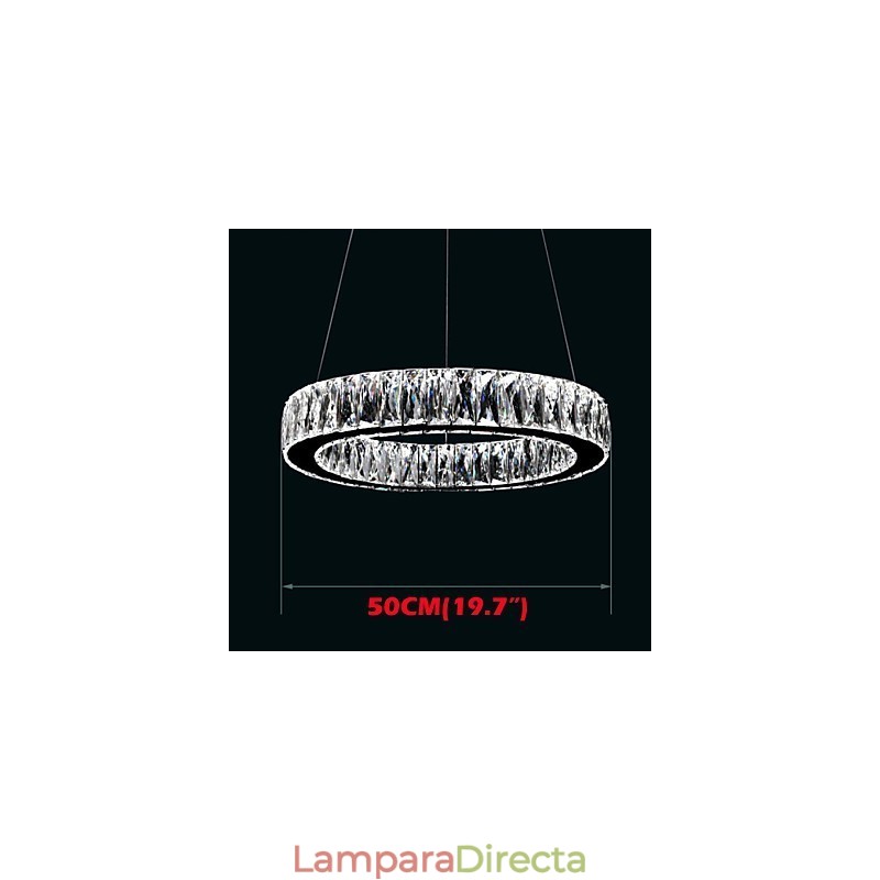 Lámparas de araña de cristal modernas con anillos individuales K9, lámparas de techo de cristal grandes para interiores
