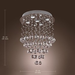 Lámpara de araña de cristal con diseño de 5 luces (cristal K9)