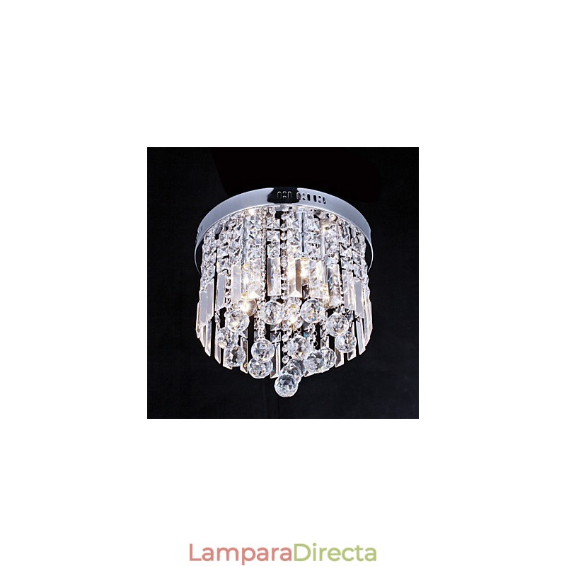 Lámpara de techo de cristal moderna y contemporánea de metal