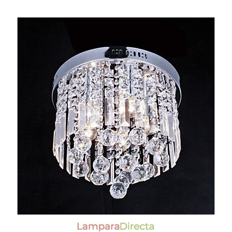 Lámpara de techo de cristal moderna y contemporánea de metal Lámpara de techo de cristal moderna y contemporánea de metal