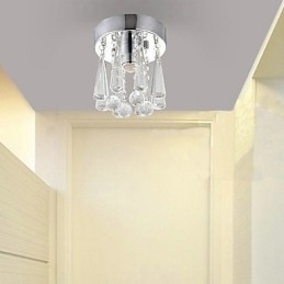 Lámpara empotrada moderna de cristal de 1 luz con forma de corona