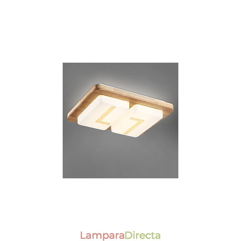 Lámpara empotrada estilo mini moderna contemporánea de madera