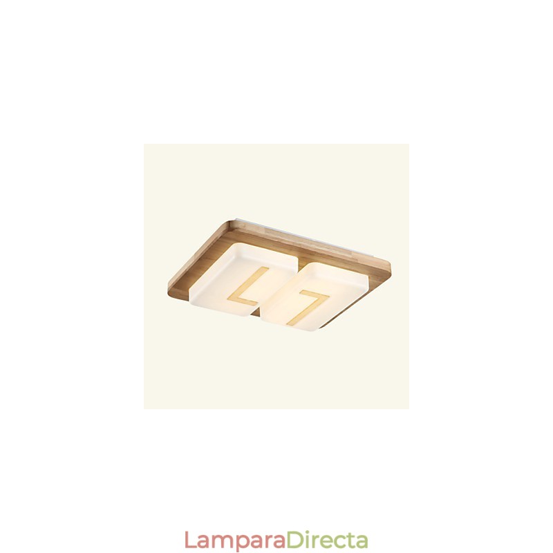 Lámpara empotrada estilo mini moderna contemporánea de madera