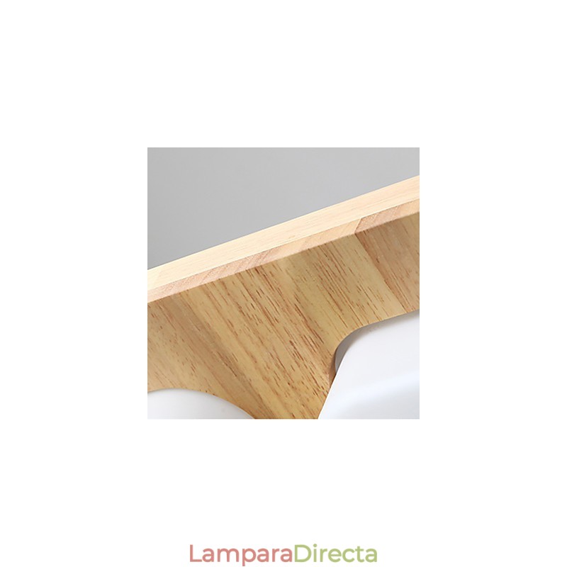 Lámpara empotrada estilo mini moderna contemporánea de madera