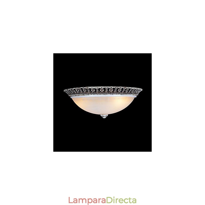 Lámpara de techo de color marrón oscuro con diseño de resina de vidrio tallado, estilo clásico europeo