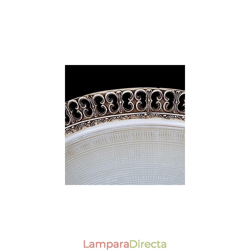 Lámpara de techo de color marrón oscuro con diseño de resina de vidrio tallado, estilo clásico europeo