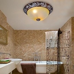 Lámpara de techo de cristal blanco y amarillo, resina, talla plateada, estilo clásico europeo.