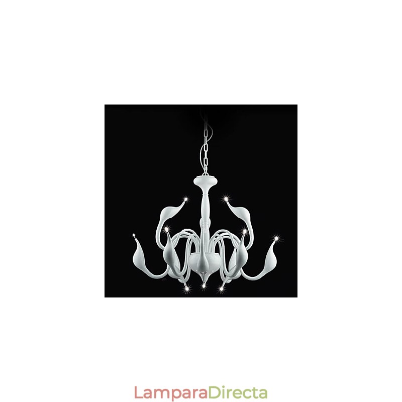 Lámpara colgante de araña de metal con pintura contemporánea moderna