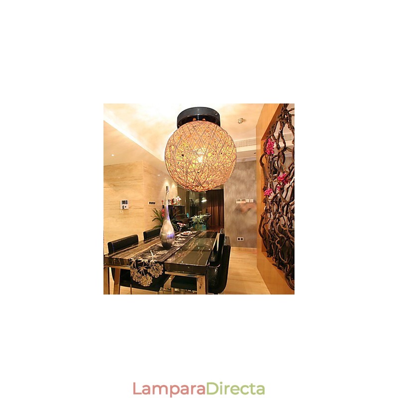Lámpara de techo de 1 luz con pantalla esférica