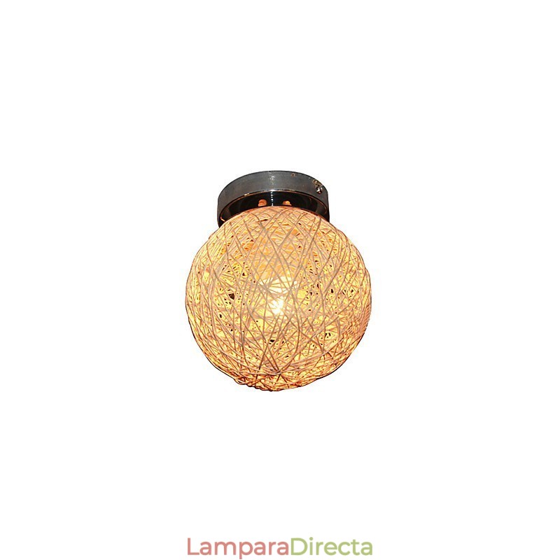 Lámpara de techo de 1 luz con pantalla esférica