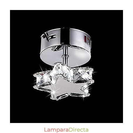 Lámpara de techo moderna y contemporánea de cristal y metal Lámpara de techo moderna y contemporánea de cristal y metal
