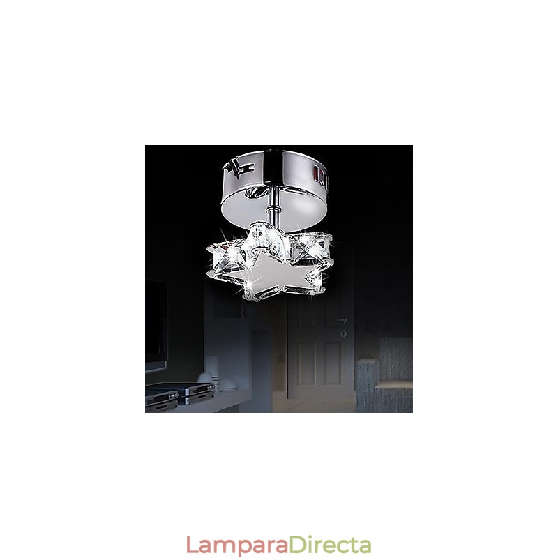 Lámpara de techo moderna y contemporánea de cristal y metal