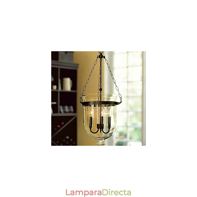 Lámpara de araña tradicional clásica vintage estilo mini galvanizada