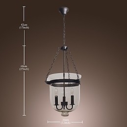 Lámpara de araña tradicional clásica vintage estilo mini galvanizada