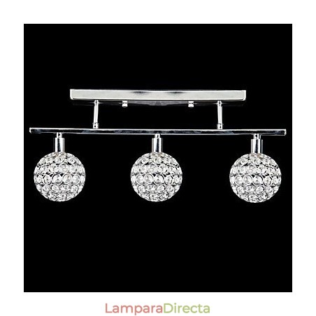 Lámpara de techo moderna contemporánea de metal cromado y cristal Lámpara de techo moderna contemporánea de metal cromado y cristal