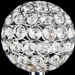 Lámpara de techo moderna contemporánea de metal cromado y cristal