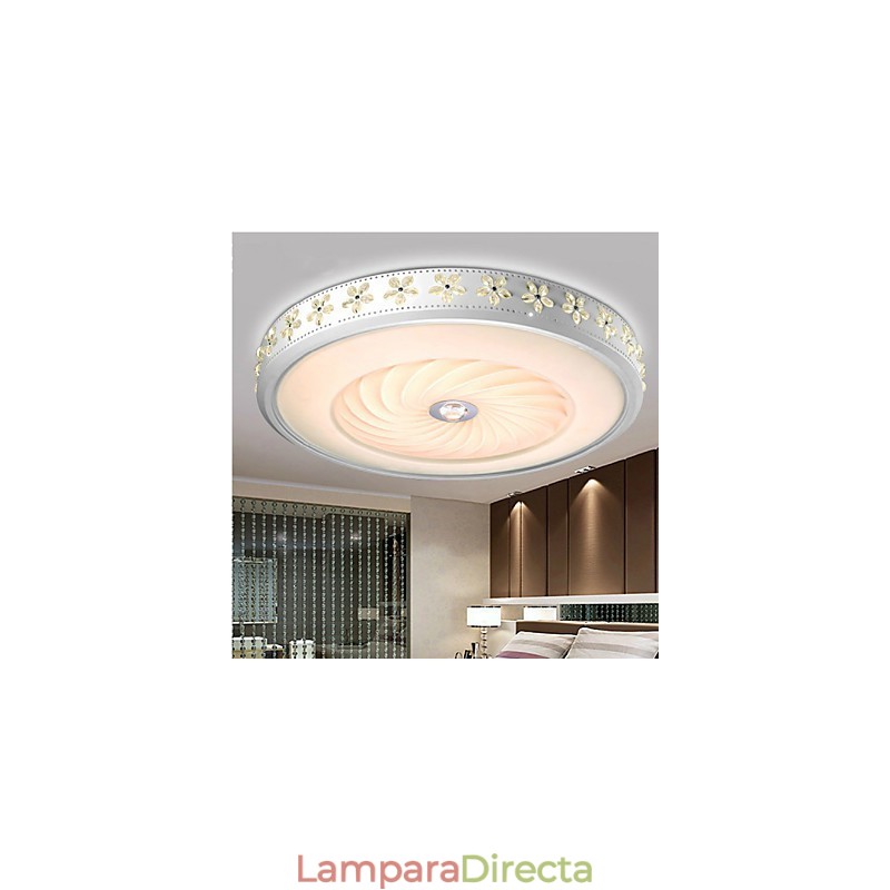 Lámpara de techo moderna contemporánea de cristal y metal.