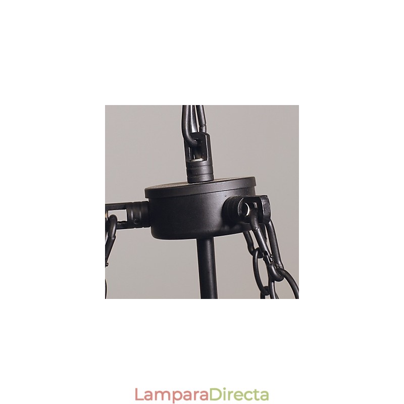 Lámpara de araña tradicional clásica vintage estilo mini galvanizada