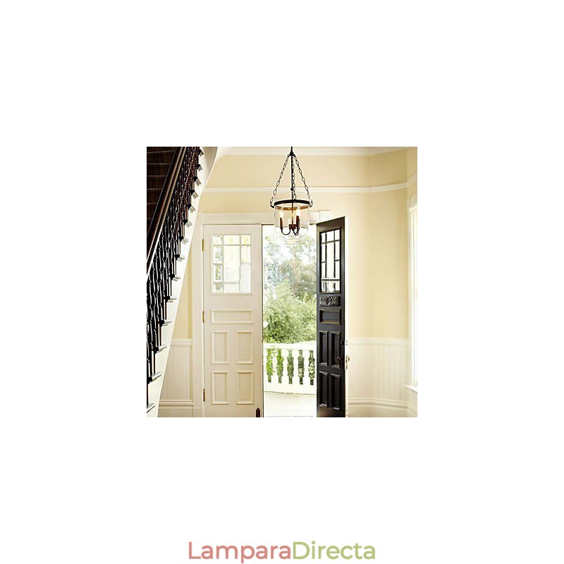 Lámpara de araña tradicional clásica vintage estilo mini galvanizada