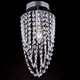 Lámpara de techo de cristal moderna y contemporánea para exteriores de metal