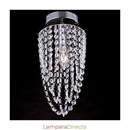 Lámpara de techo de cristal moderna y contemporánea para exteriores de metal Lámpara de techo de cristal moderna y contemporánea para exteriores de metal
