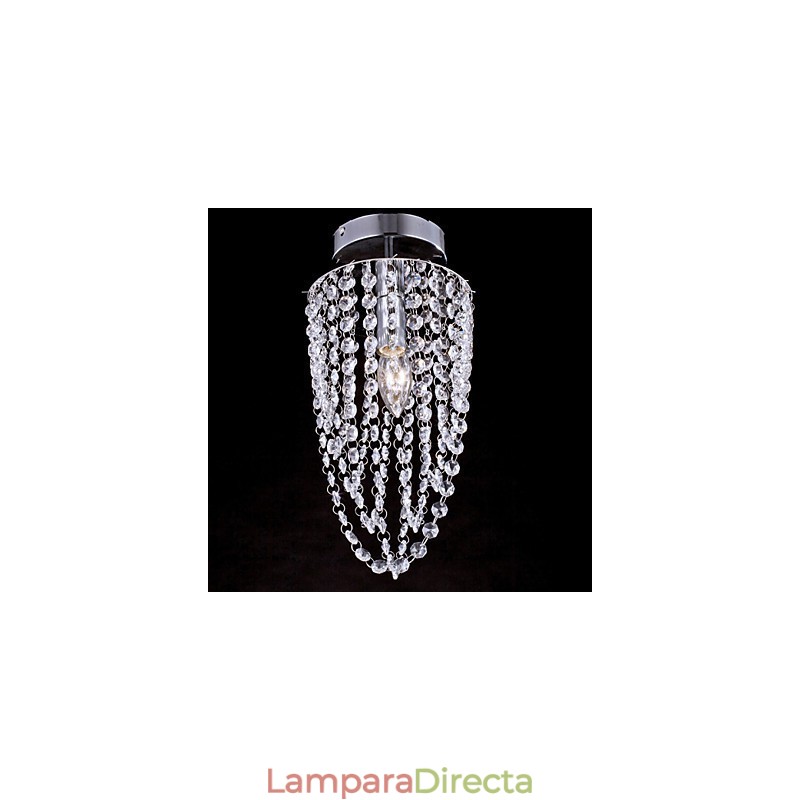 Lámpara de techo de cristal moderna y contemporánea para exteriores de metal