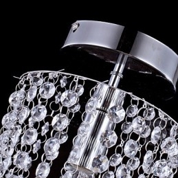 Lámpara de techo de cristal moderna y contemporánea para exteriores de metal