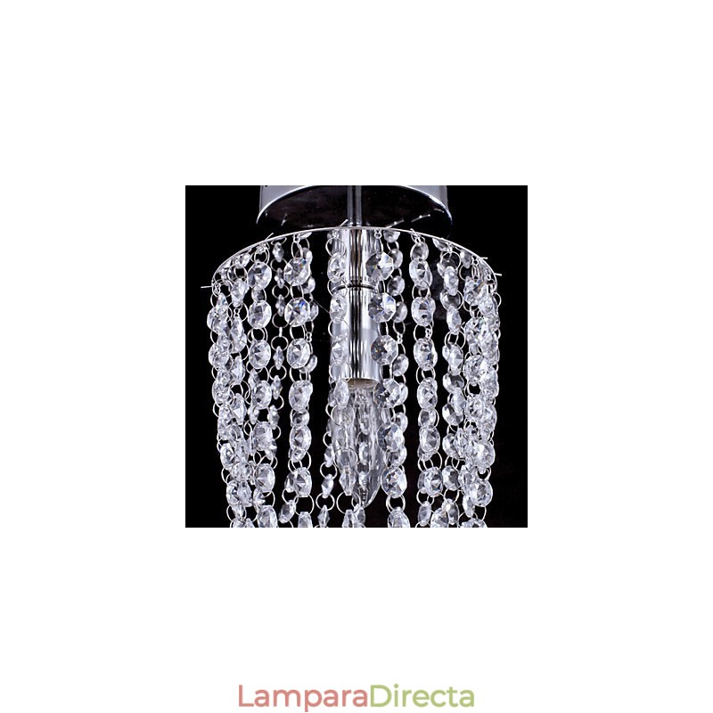 Lámpara de techo de cristal moderna y contemporánea para exteriores de metal