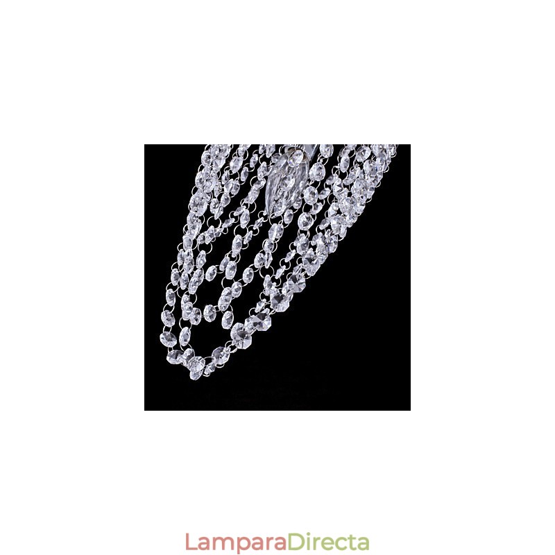Lámpara de techo de cristal moderna y contemporánea para exteriores de metal