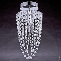 Lámpara de techo de cristal moderna y contemporánea para exteriores de metal