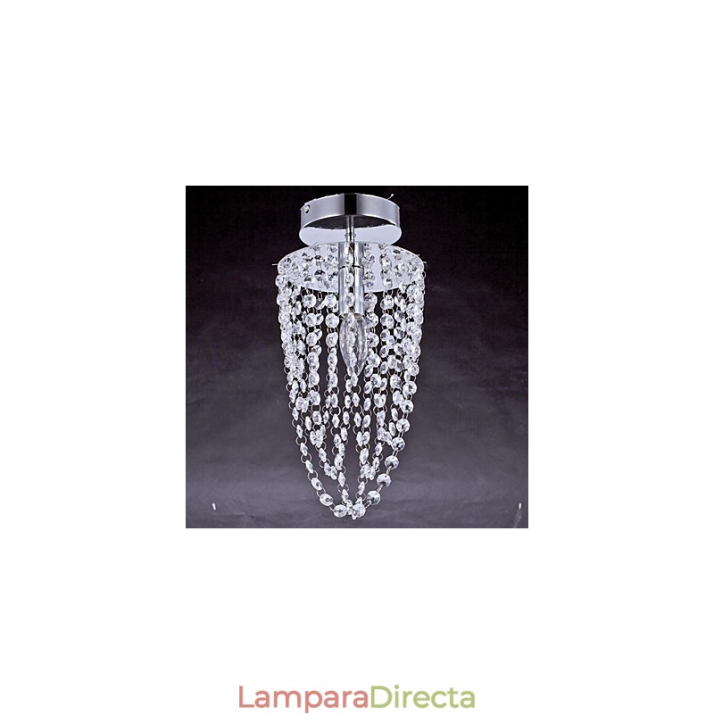 Lámpara de techo de cristal moderna y contemporánea para exteriores de metal