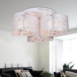 Lámpara redonda de hierro forjado Luz de cúpula con absorción de viento cálido 3